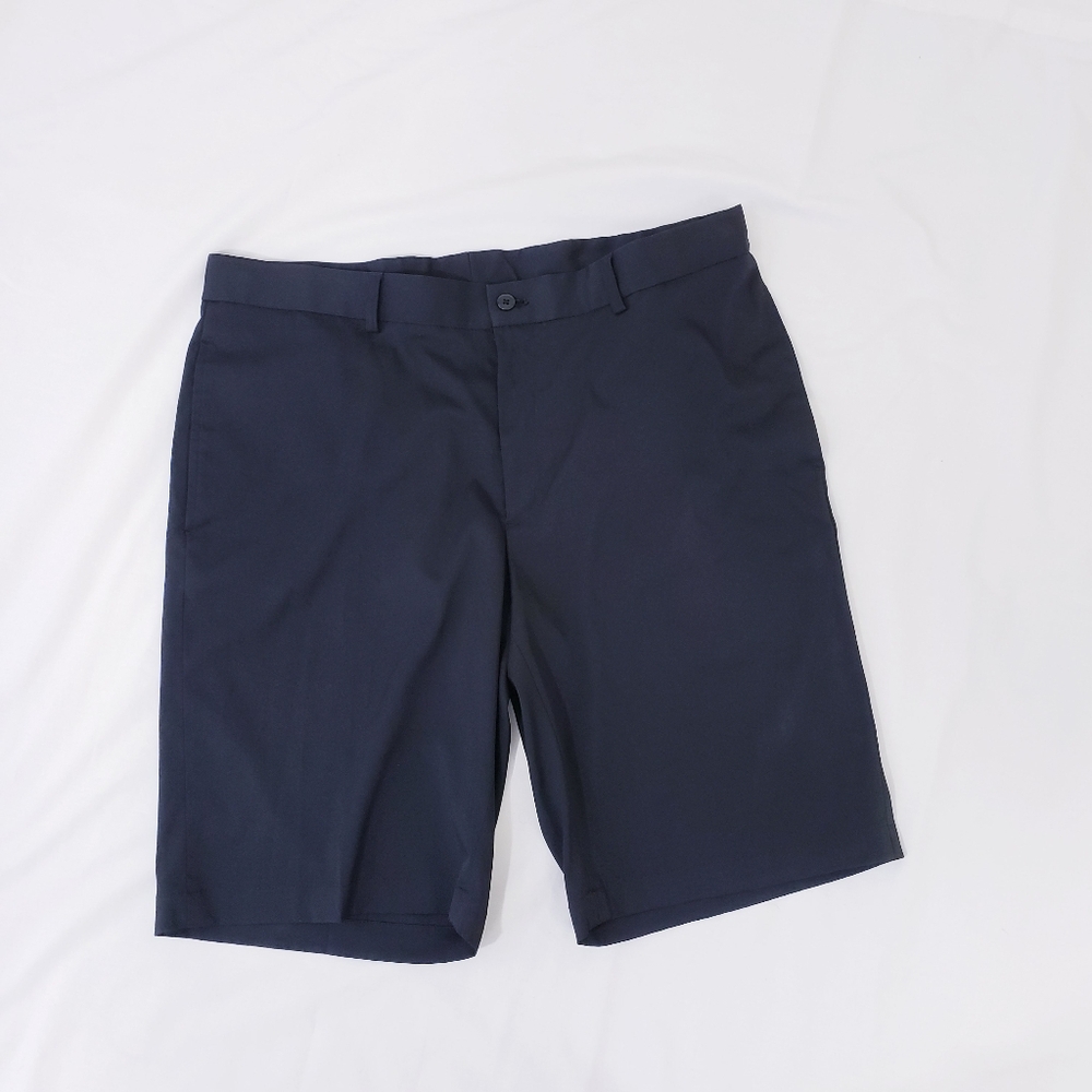 Slazenger Black Golf Shorts Size 36 Waist 10" Inch Shorts Flat Front Golf